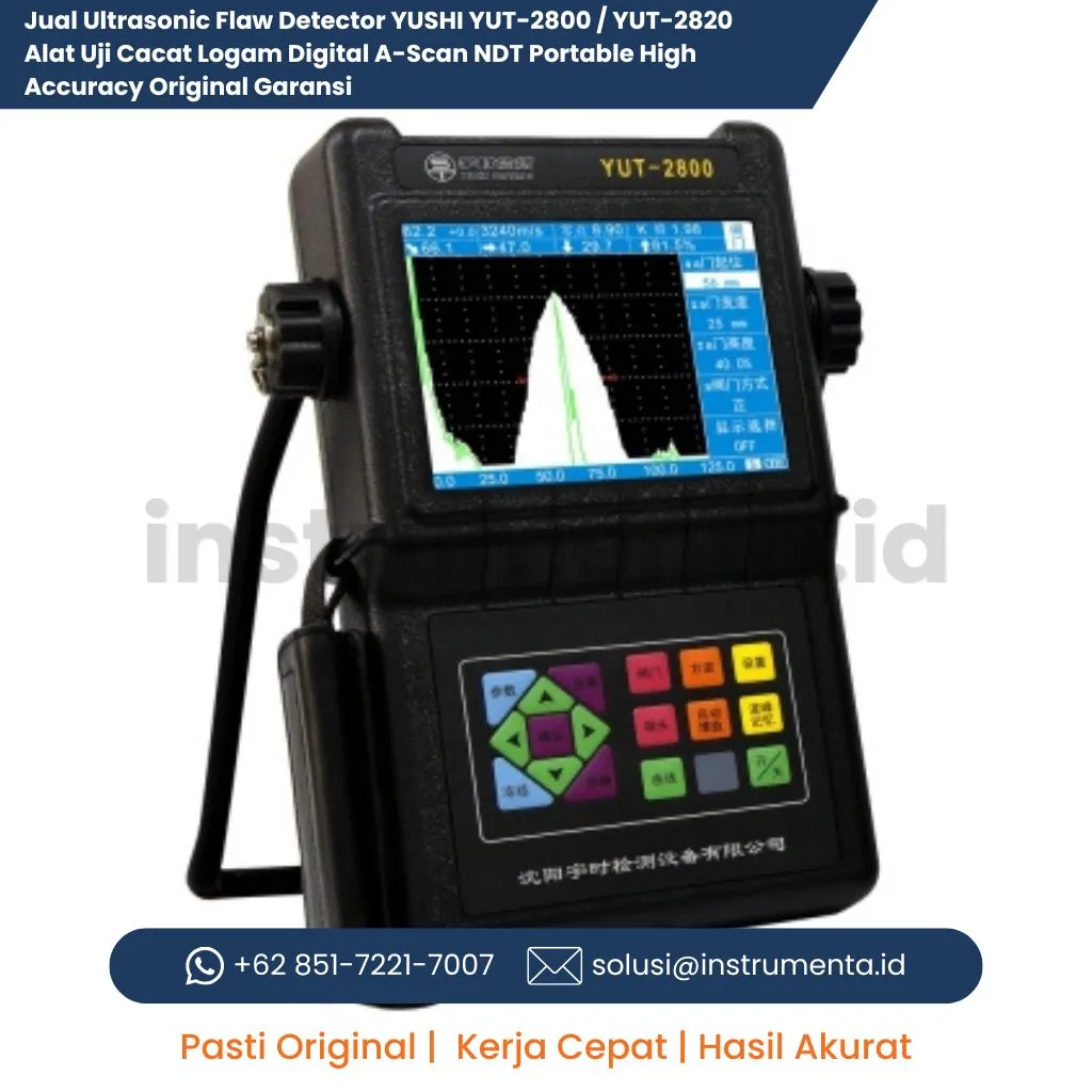 Jual Ultrasonic Flaw Detector YUSHI YUT-2800 / YUT-2820 Alat Uji Cacat Logam Digital A-Scan NDT Portable High Accuracy Original Garansi